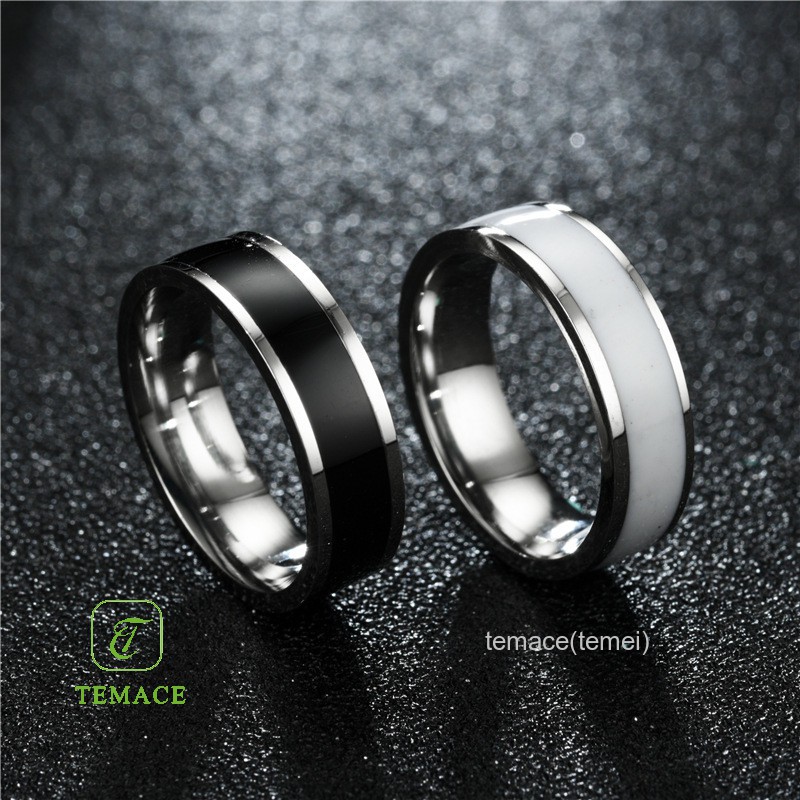 Cincin Couple Tunangan Nikah Kawin Ukir Nama Gold Titanium