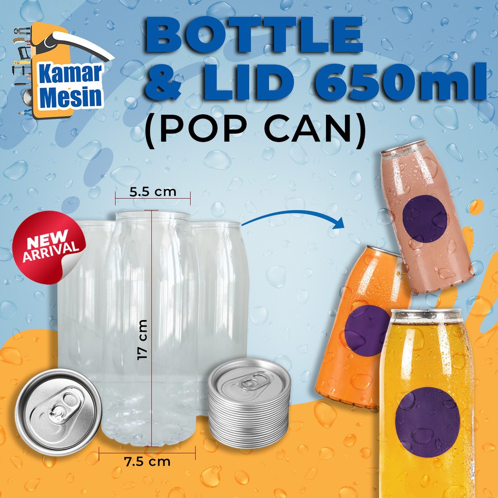 

OSSEL Botol PET Pop Can 650 ml 650ML Botol Tutup Kaleng 650 ML 650ML OSSEL