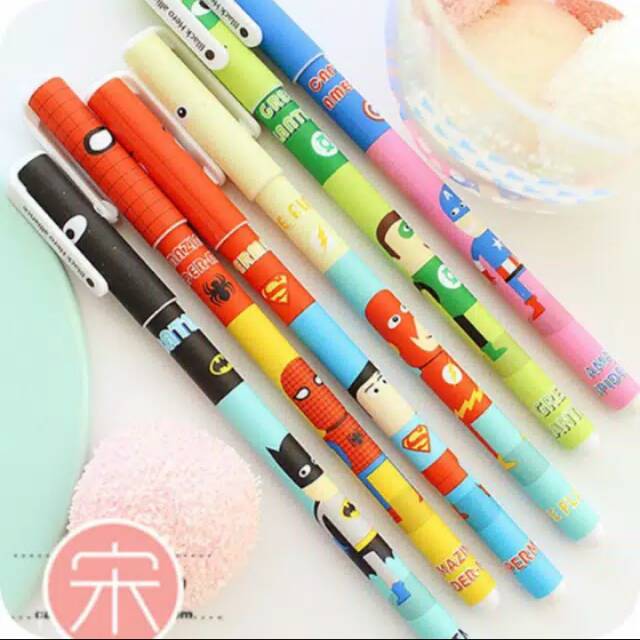 

pulpen lucu/ pulpen gel/ pulpen murah/ pulpen karakter/ pulpen hitz/ pulpen superhero/ pulpen anak