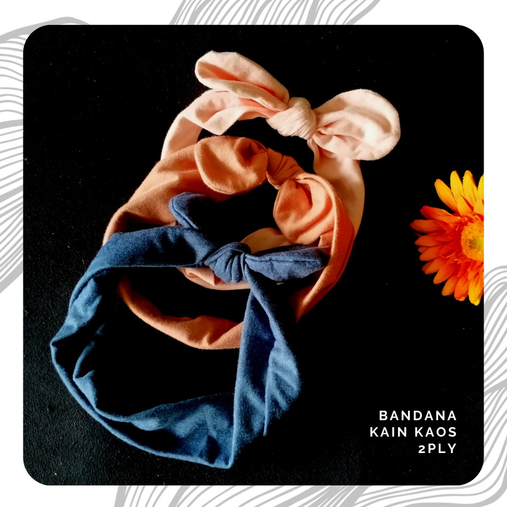 Bandana Kain Anak Anak Motif dan Polos Bahan Katun Kaos gramasi 150