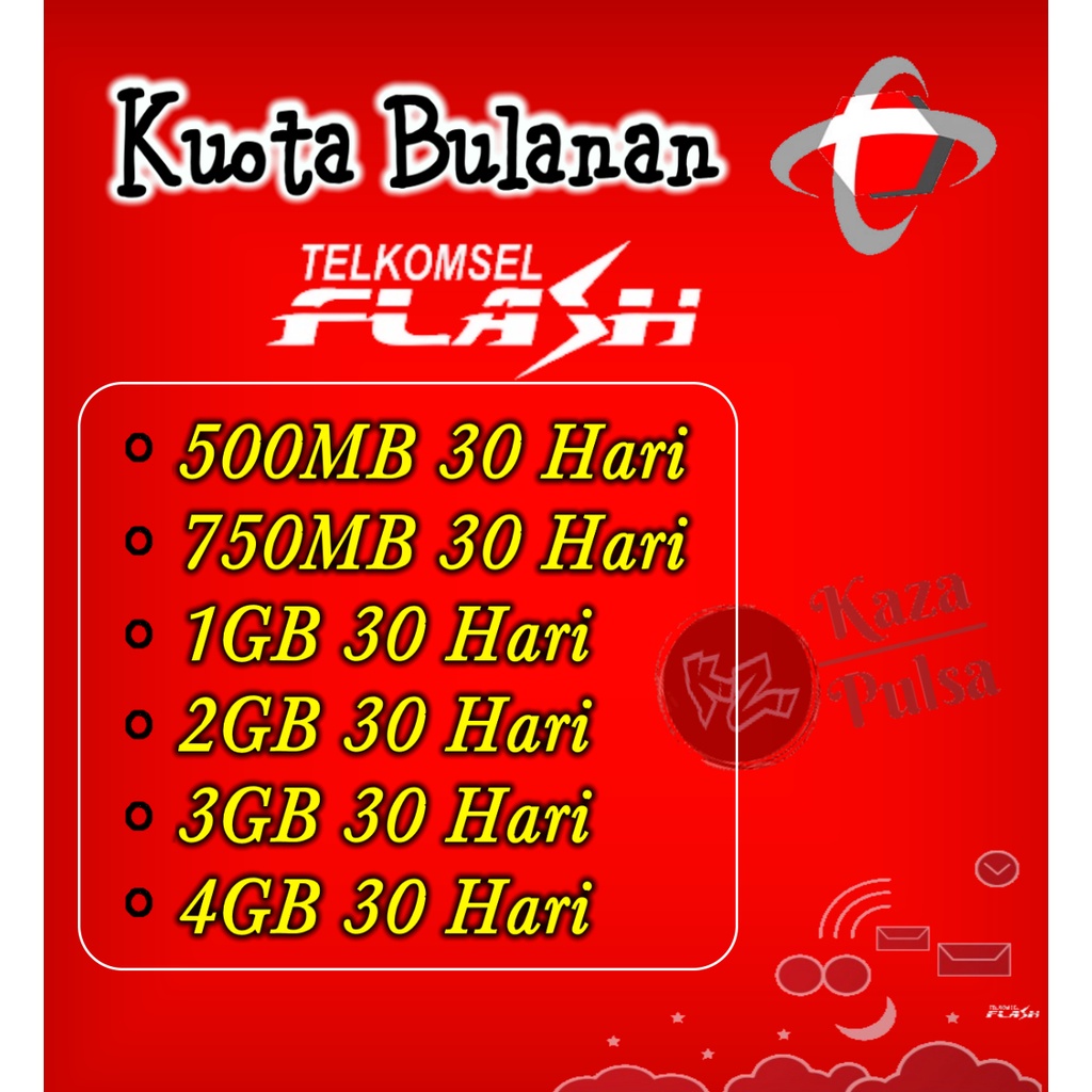 Paket Data Telkomsel Flash Mini Kuota Internet Harian Bulanan Simpati Loop As 1GB 2GB 3GB 4GB 30Hari