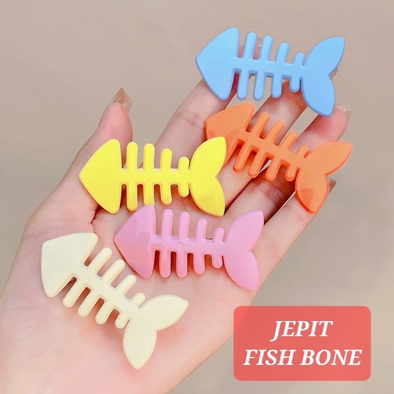 JEPIT RAMBUT FISH BONE AKSESORIS CLIP RAMBUT FASHION KOREA IMPORT JEPIT PONI LUCU