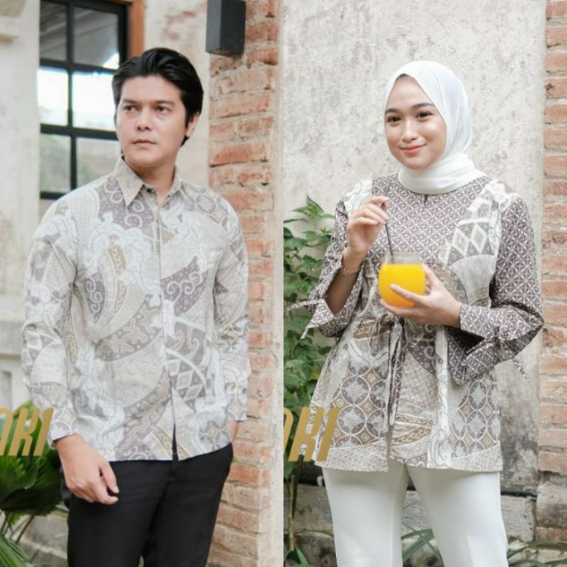 Batik Couple Modern Baju Batik Wanita Modern Atasan Batik Wanita Kerja Blouse Batik Kantor M L XL XXL Seragam Batik Modern