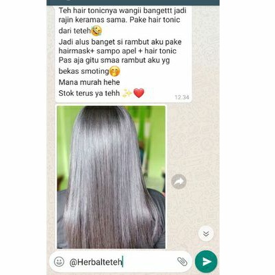 HAIR TONIC HERBAL [BPOM] |MENGATASI RAMBUT RONTOK| MENGHILANGKAN KETOMBE|RAMBUT HALUS LEMBUT WANGI