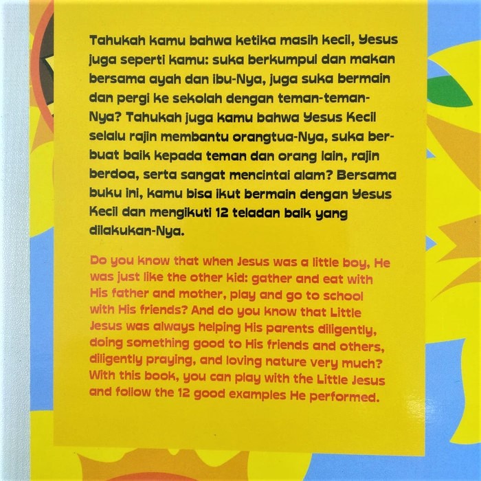 Yesus Kecil. Teladan Bagi Anak. Buku Cerita Bilingual Inspiratif Pembentuk Karakter Anak Kristen