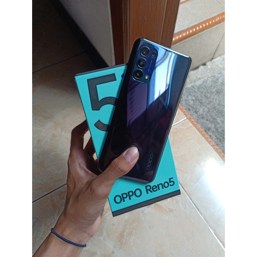 Oppo Reno 5 8/128 GB Second Bekas Seken Original Good Ex Pemakaian Good Condition