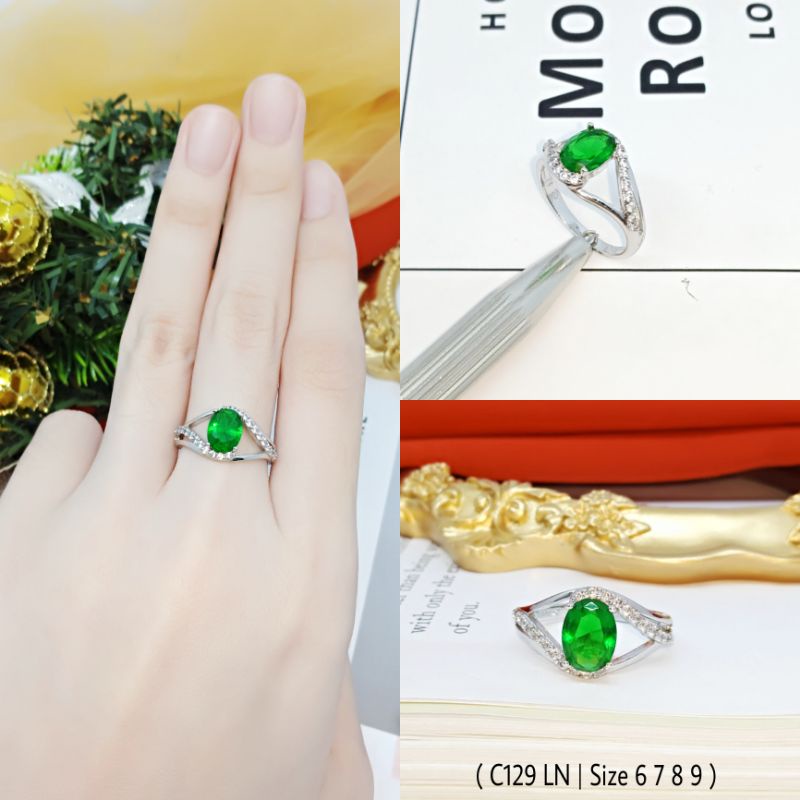 Cincin Xuping Permata Hijau C129 LN