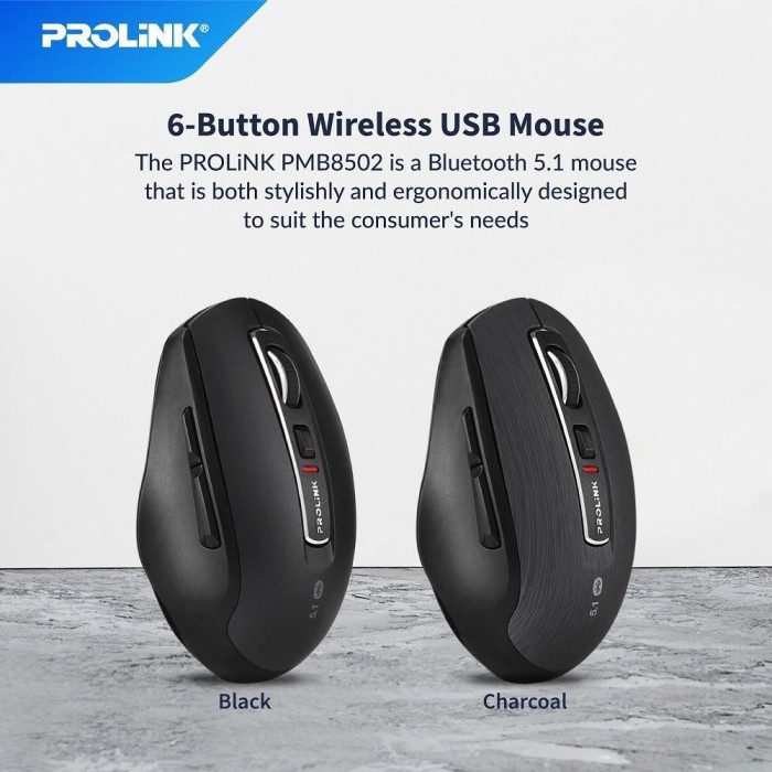 Mouse Bluetooth 5.1 PROLINK PMB8502 Mouse with DPI Selection