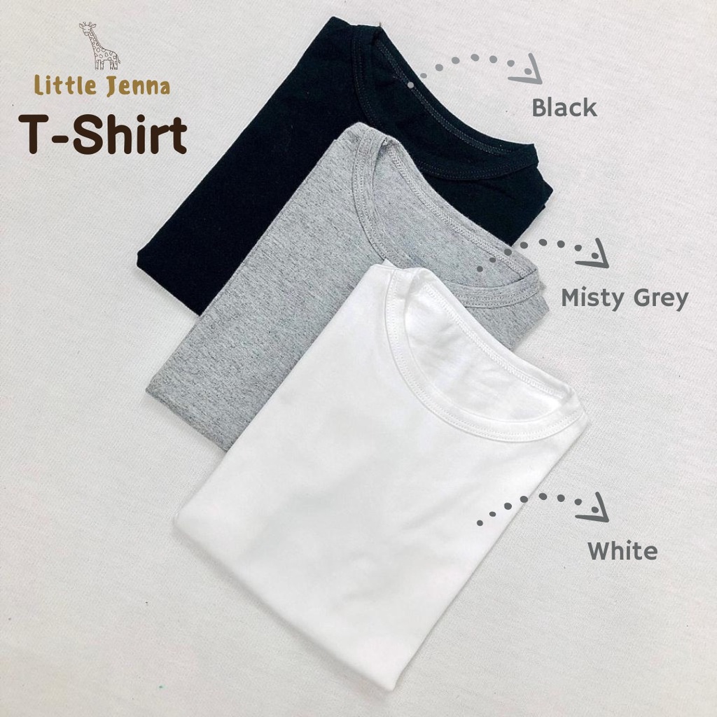 LITTLE JENNA - KAOS TEE ANAK LAKI LAKI PEREMPUAN SIZE 0 SAMPAI 4 TAHUN BASIC COLOUR