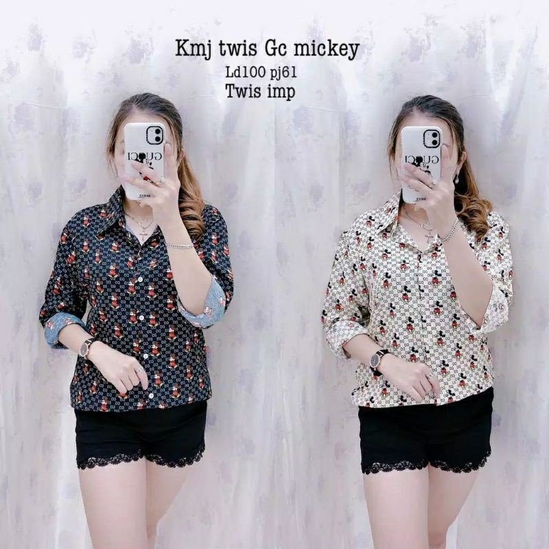 Kemeja Gucci Mickey import