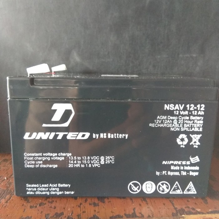 Jual Battery/aki sepeda listrik united (original) Murah