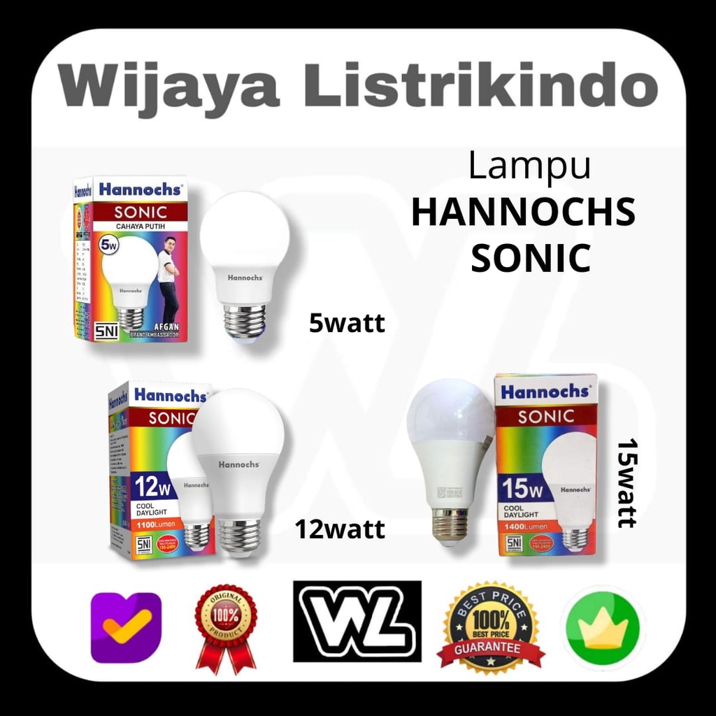 Jual Lampu Hannochs Sonic Led Watt Watt Watt Cooldaylight