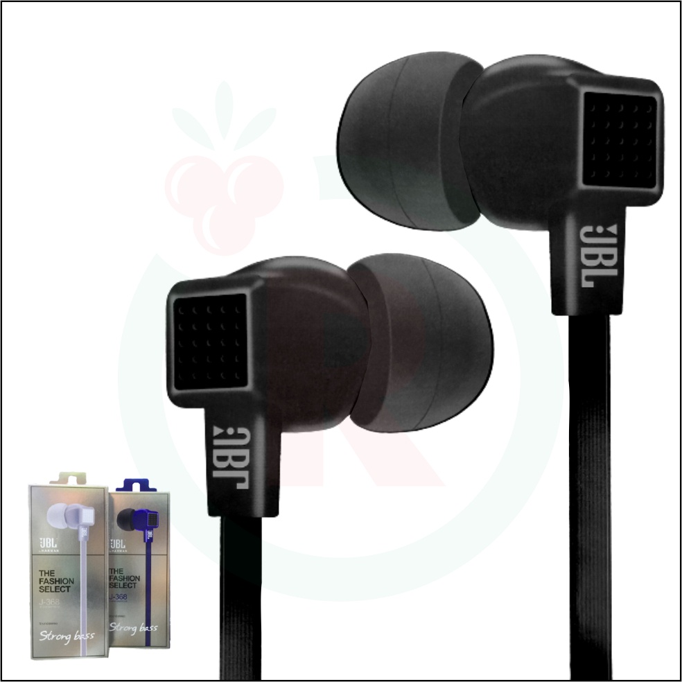 Earphone JBL 368 stereo bass music telfon headset mic