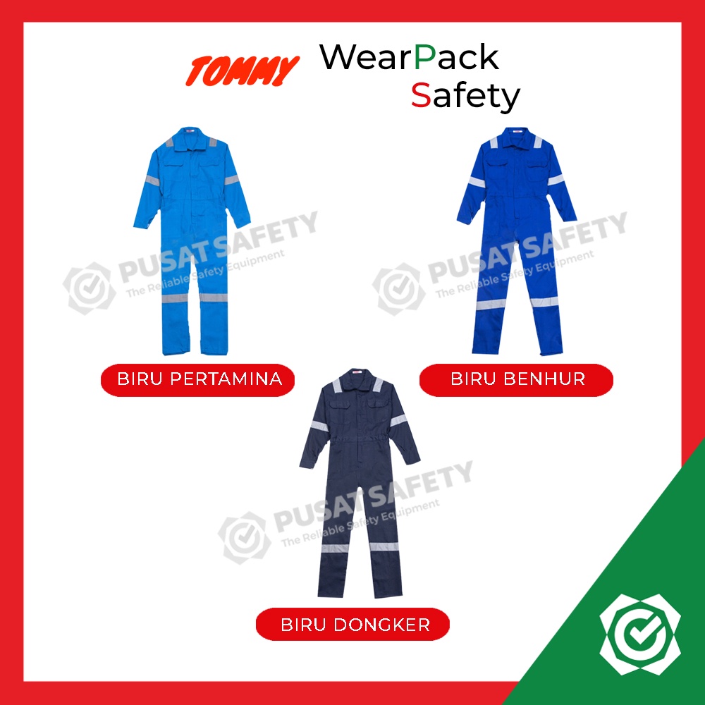 Wearpack Safety Coverall Baju Kerja Proyek Tommy