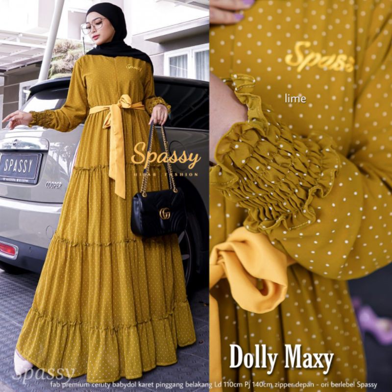 Dolly Maxy GAMIS SYAR'I PREMIUM CERUTY BABYDOL POLKADOT ORI SPASSY