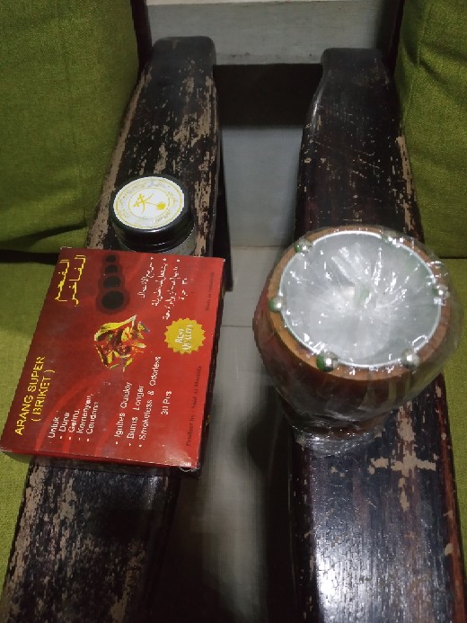 Paketan Tempat Bakaran Prapen Kayu Motif Arang Buhur Magribi Siap Pakai Paket Lengkap Buhur Magribi