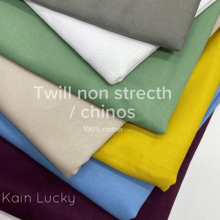 Sangat Nyaman.. Kain Twill non stretch / Kain chinos Kain Polos
