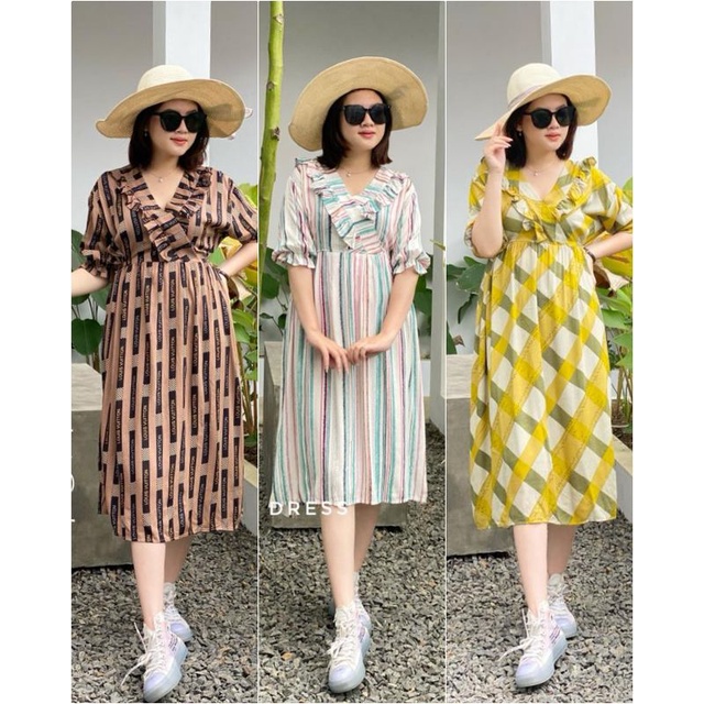 BISA COD FEMY DRESS / DRESS KOREA / DRESS KATUN RAYON / DRESS PENDEK / DRESS KIMONO PENDEK / DASTER 