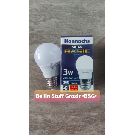 Lampu LED Hannochs NEW BASIC Hemat Energi 3, 5, 7, 9, 11, 14, 17 Watt - Cahaya Putih