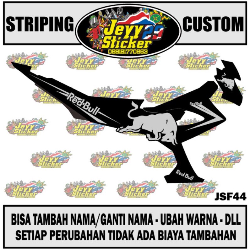 STRIPING STICKER SATRIA FU FACELIFT REDBULL CUSTOM SUKA SUKA