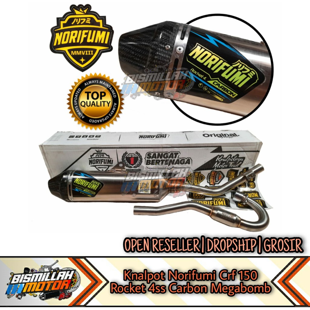 KNALPOT NORIFUMI CRF 150 ROCKET 4SS CARBON MEGABOMB ORIGINAL