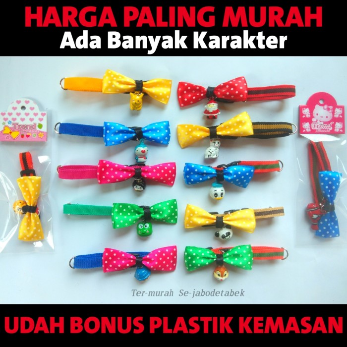 Grosir kalung kucing Pita Lonceng karakter - Kalung Kucing Karakter