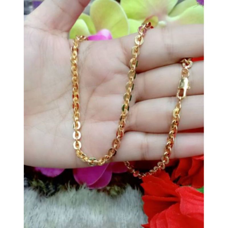 Rantai kalung Nori tebal gold anti karat lapis emas 45cm
