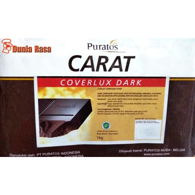 

Puratos Cokelat Carat Coverlux Dark 1kg