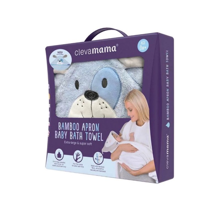 Clevamama Bamboo Aprow Baby Bath Towel