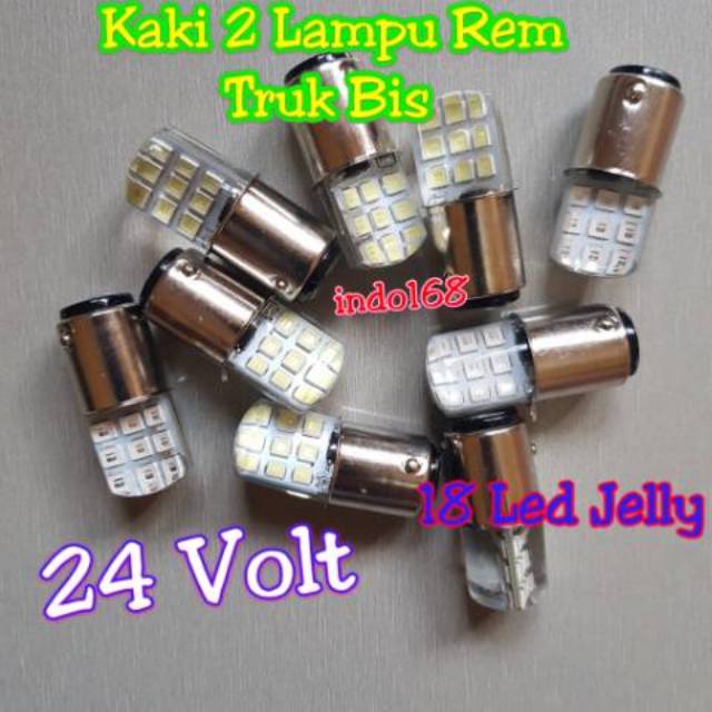 (INDO 168)Lampu Rem Bis Truk 24 Volt Kaki 2 JELLY Kedip Strobo