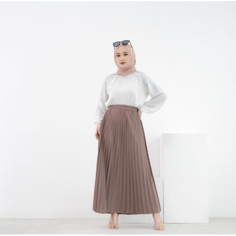 Rok Plisket Super Premium Hyget  // Rok Wanita // Pliske Hyget Tebal