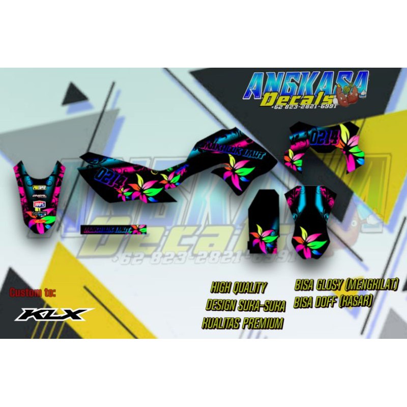 

Decal sticker stiker D-TRACKER motif bunga