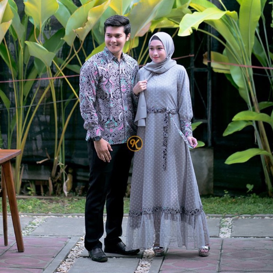 GAMIS COUPLE PASANGAN Maura Couple - Sania Ruffle Batik Couple ori Ndoro jowi DNT Garansi Termurah Shopee - Couple TIARA - Baju couple pasangan terbaru 2022 - Batik couple pasangan modern