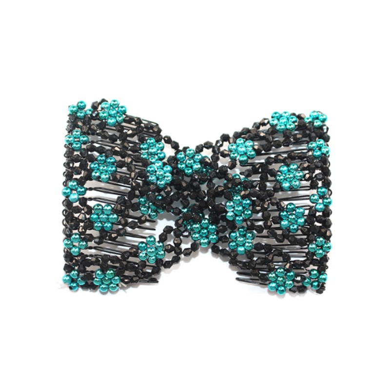 Siy Sirkam Ganda Elastis Hias Manikmanik Untuk Aksesoris Rambut Wanita Diy