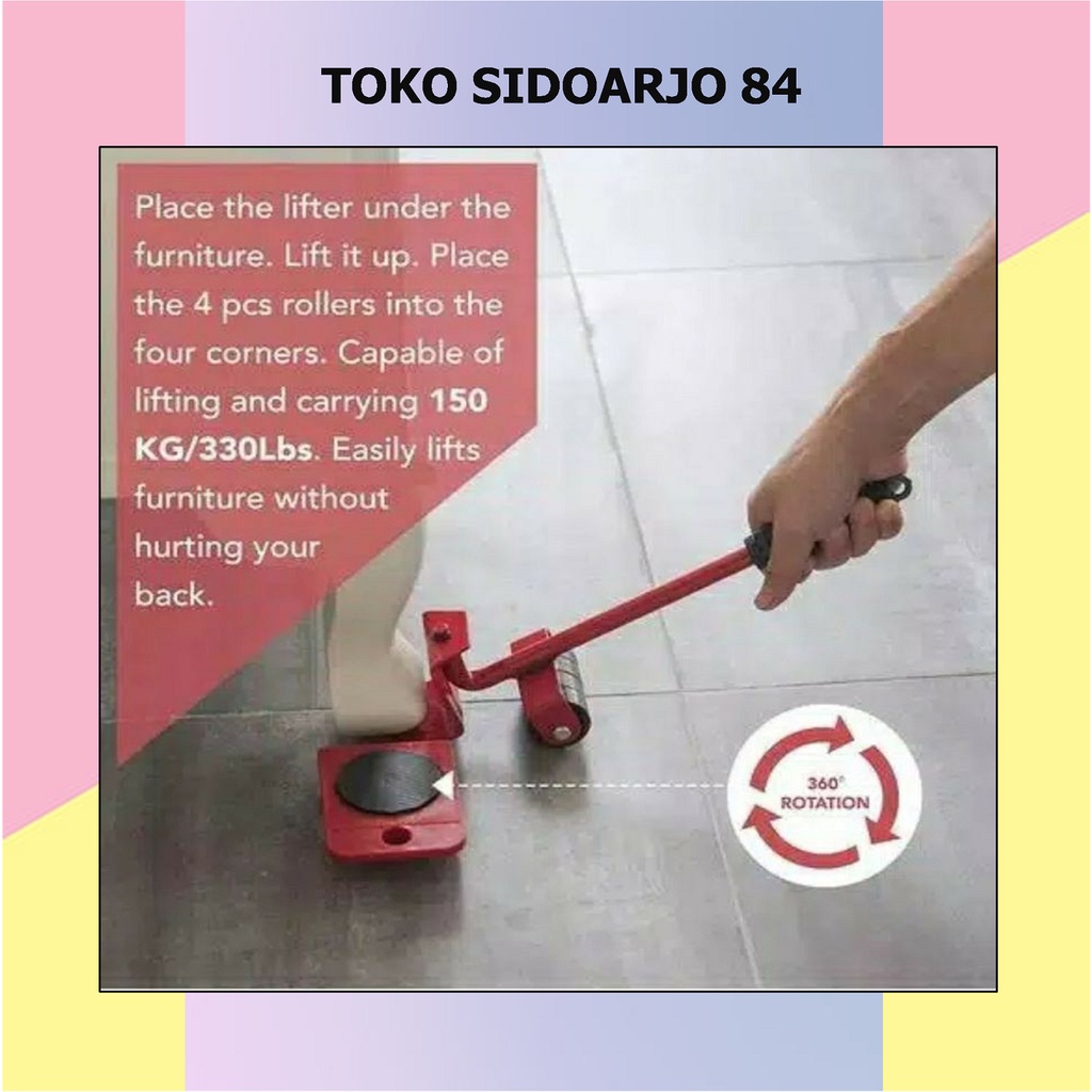 Moving Tools Artifact Furniture Mover Tool Roller 4 Set Alat Roda Pemindah Lemari Meja Barang Berat perkakasrumahronikmurah rperkakasrumahtangga perkakasrumahsolo perkakasrumahsemarag dongkrakpindahbarangmurah dongkrakpindahbarang furniturelifter