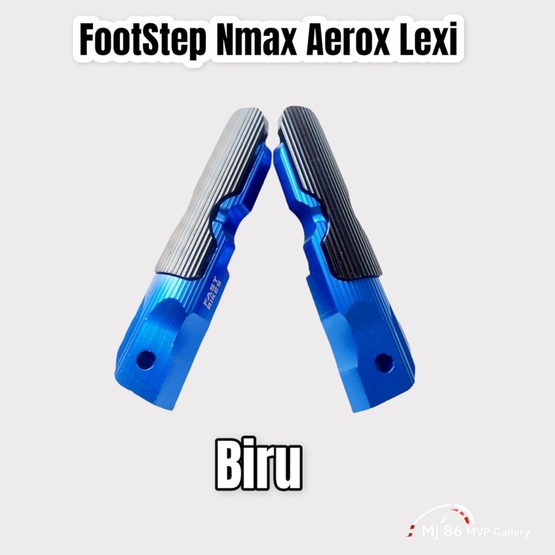 Foot Step Pijakan Kaki Belakang  Motor Nmax Aerox Lexi Bahan Full Cnc Warna Merah Gold Silver Hitam Biru