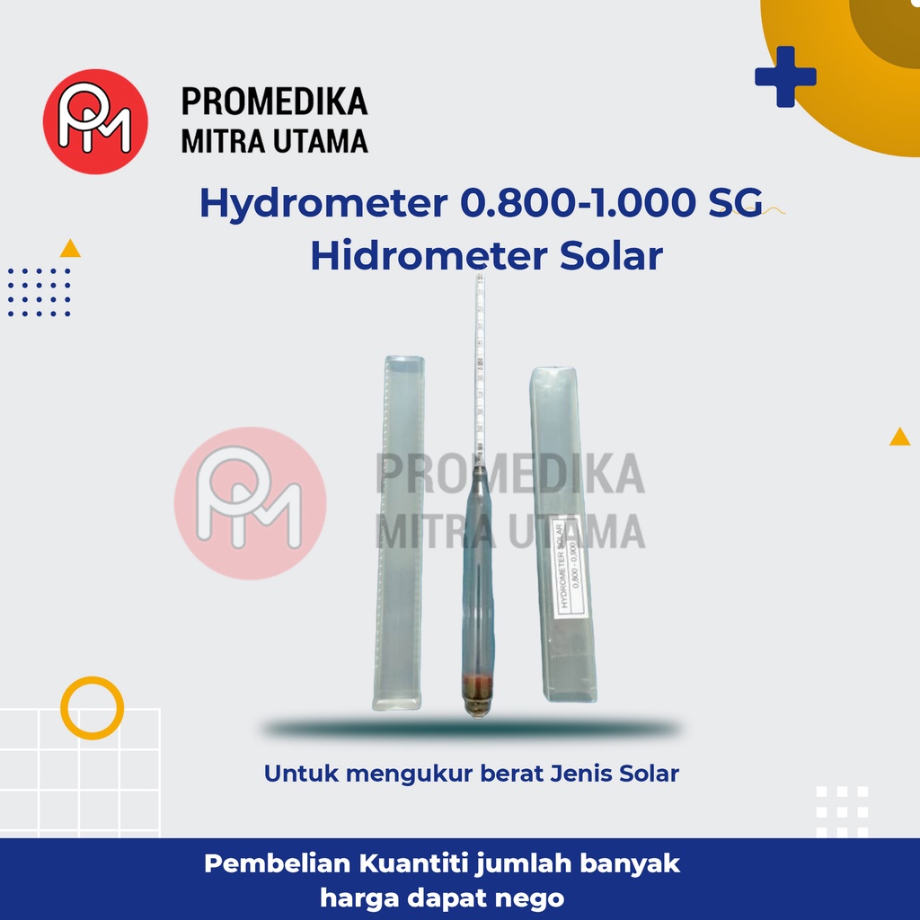 Hydrometer 0.800-1.000 SG Hidrometer Solar