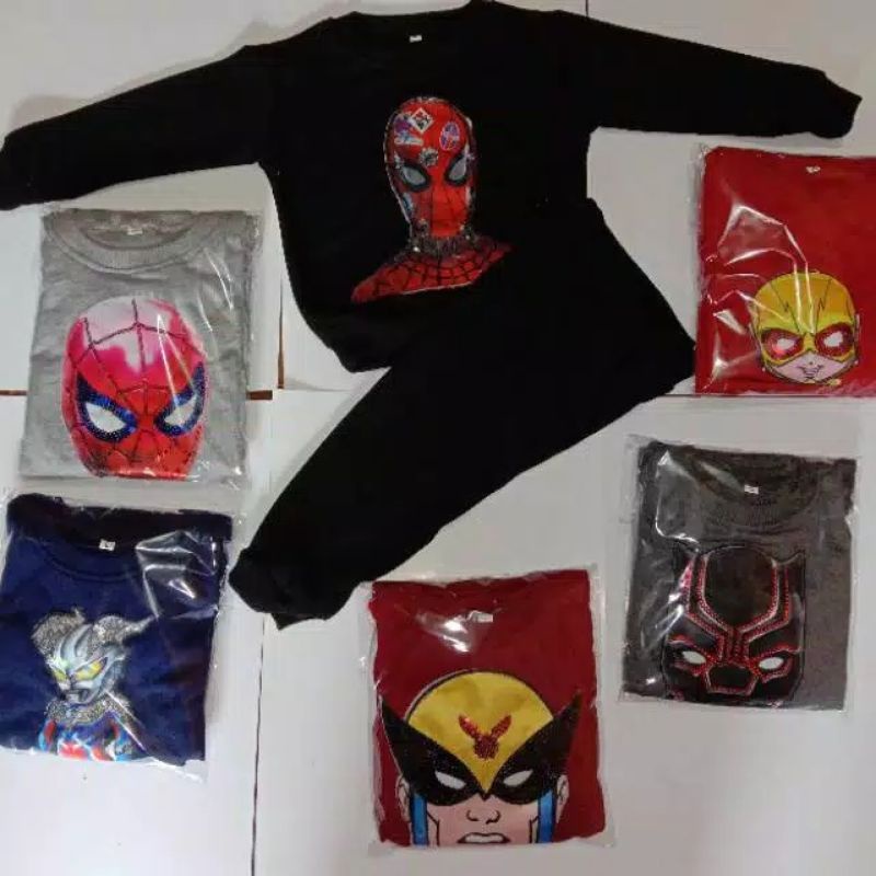 COD, setelan joger olahraga anak usia 7-11,led, bahan,bebytery,Unisex