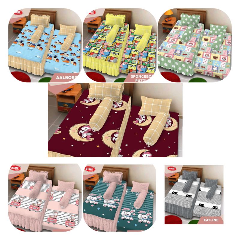 Sprei Deluxe Kintakun 2 in 1 120x200 / Sprei Sorong / Sprei Duo / Sprei Single Kintakun double
