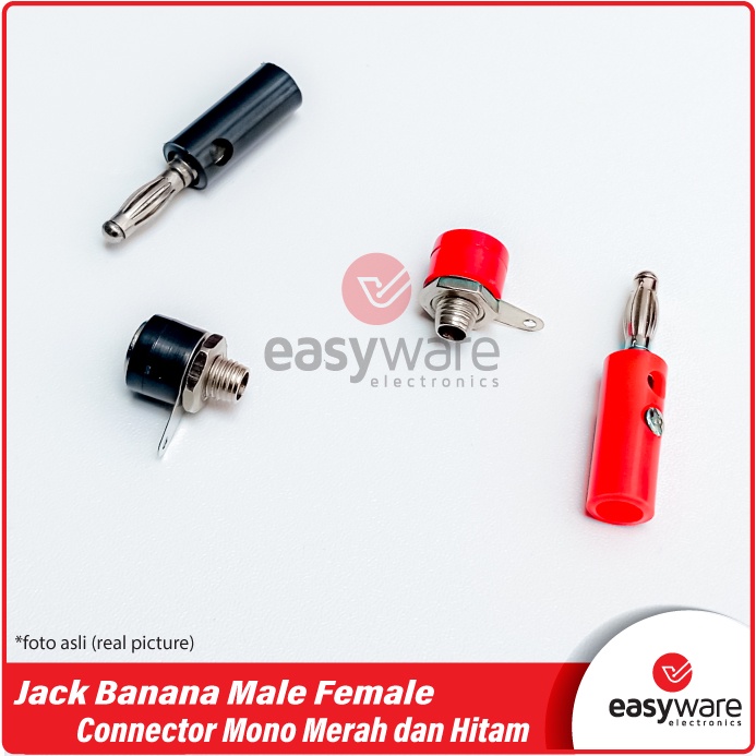 1 Set Jack Banana Socket Banana Connector Mono Male Female Plug