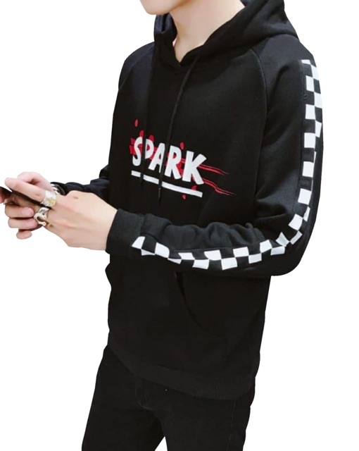 SWEATER HOODIE COWOK SPARK SWETER PRIA MOTIF FASHION KEKINIAN PREMIUM