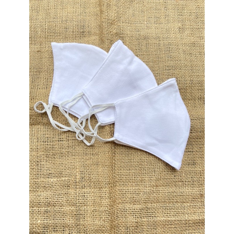 Masker Kain Putih Masker Katun Polos Shopee Indonesia