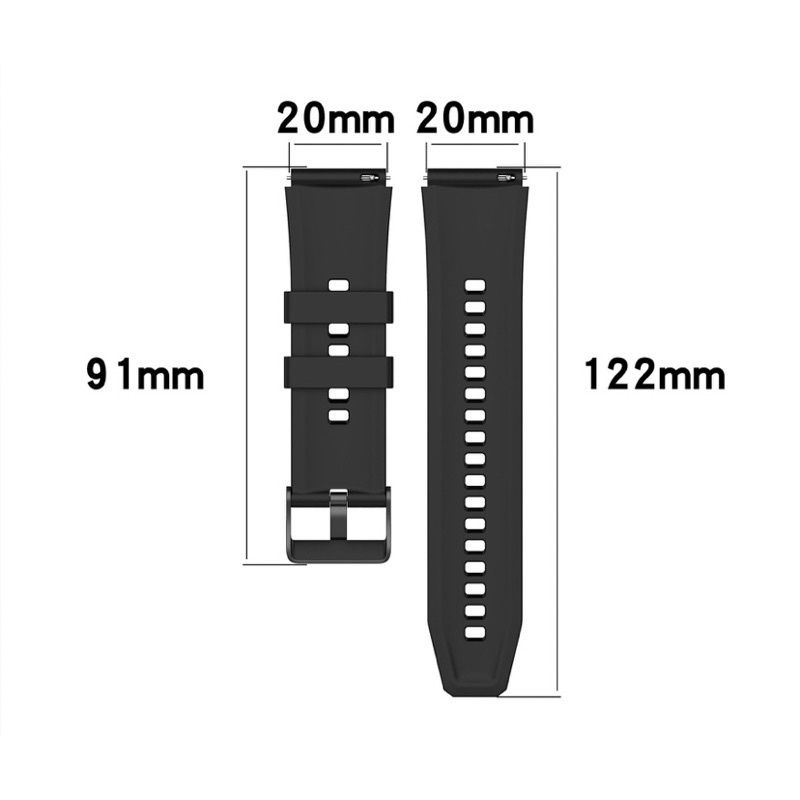 Strap Samsung Galaxy Watch 4 Classic 40mm 42mm 44mm 46mm Rubber Tali Jam Tangan