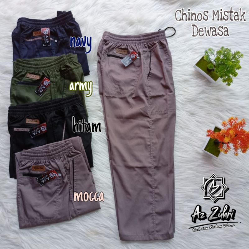 Az Zuhri Celana Sirwal Chinos Dewasa Drill Mistak XXL / Celana Sunnah Laa Isbal XXL