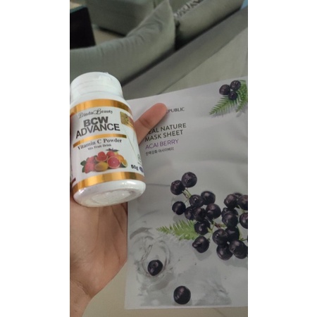 vitamin pemutih kulit bonus masker