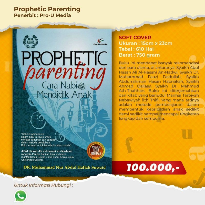 PRPHETIC PARENTING cara mendidik anak