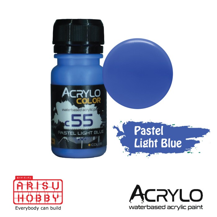 

ACRYLO COLOR PASTEL LIGHT BLUE C55 Acrylic Paint Color Cat Gundam