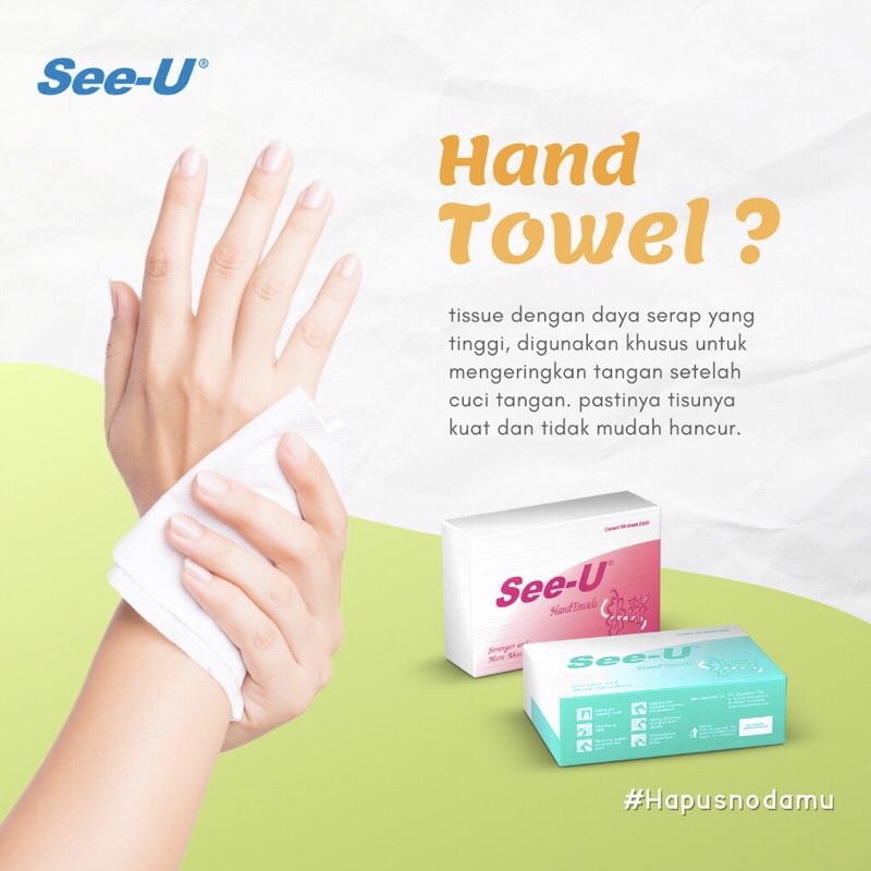 Tisu Wastafel / Tissue Hand Towel See U Mix / TISU CUCI TANGAN PENYERAP AIR TISU RESTORAN TERMURAH