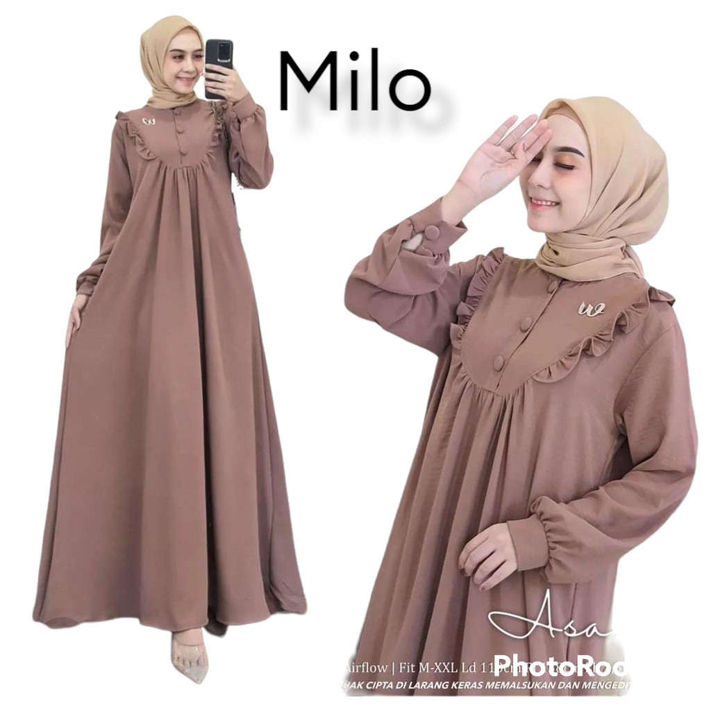 Gamis dewasa bahan crinkel air flow allsize