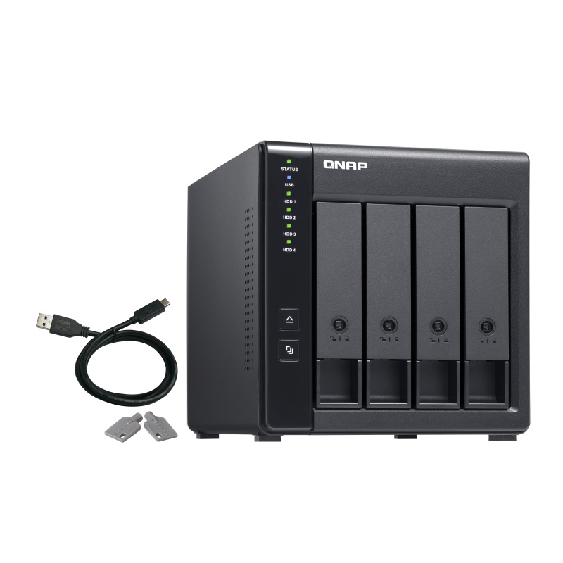 QNAP TR-004 4 Bay USB Type-C Direct Attached Storage Hardware RAID